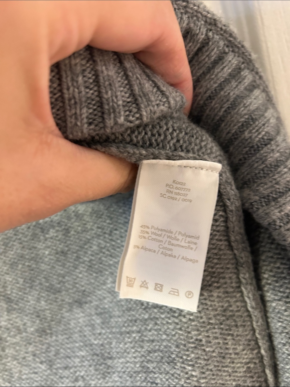 Boden Gray Open-Front Ribbed-Trim Cardigan - Picture 3 of 3
